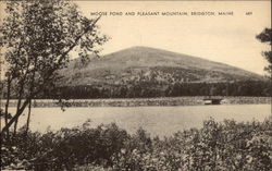 Moose Pond and Pleasant Mountain Bridgton, ME Postcard Postcard