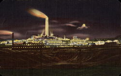 A. C. M. Co. Smelter at Night Anaconda, MT Postcard Postcard