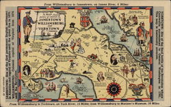 Map of Virginia Postcard