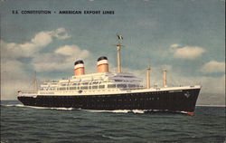 S.S. Constitution, American Export Lines Postcard