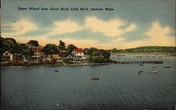 Upper Wharf from Great Neck, Little Neck Ipswich, MA Postcard Postcard