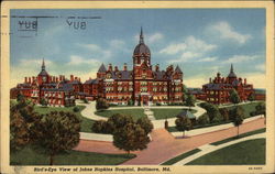 Bird's-Eye View of Johns Hopkins Hospital Postcard