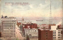 Wisconsin Street, Looking East Milwaukee, WI Postcard Postcard