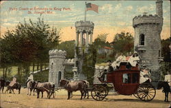 Pony Coach at Entrance to Krug Park St. Joseph, MO Postcard Postcard