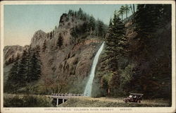 Horsetail Falls, Columbia River Oregon Postcard Postcard