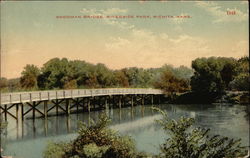 Woodman Bridge, Riverside Park Wichita, KS Postcard Postcard