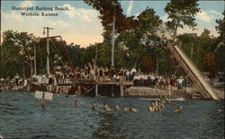 Municipal Bathing Beach Postcard