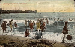 Bathing at Redondo Redondo Beach, CA Postcard Postcard