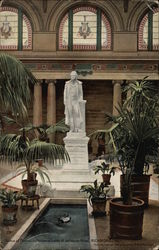 Statue of Thomas Jefferson in Lobby of Jefferson Hotel Richmond, VA Postcard Postcard