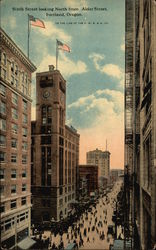 Sixth Street looking North from Alder Street Portland, OR Postcard Postcard