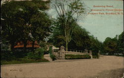 Reviewing Stand, Entrance for Flower Garden at Prospect Park Brooklyn, NY Postcard Postcard