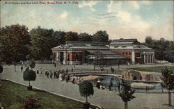 Bird House and Sea Lion Pool, Bronx Park Postcard