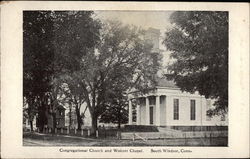 Congregational Church and Wolcott Chapel South Windsor, CT Postcard Postcard