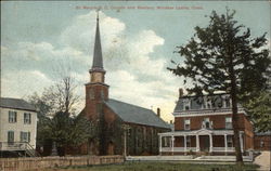 St. Mary's R. C. Church and Rectory Postcard