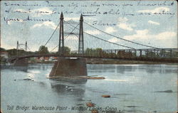 Toll Bridge, Warehouse Point Postcard