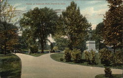 Scene in Bushnell Park Hartford, CT Postcard Postcard