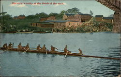 Harvard Varsity Crew at the finish of the race Postcard