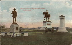 Statues of Generals Reynolds and Buford Postcard