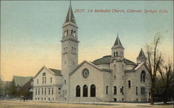 1st Methodist Church Colorado Springs, CO Postcard Postcard