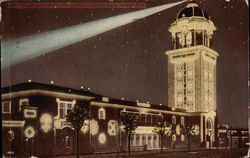 Entrance to White City at NIght, Lakeside Park Postcard