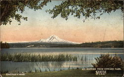 Mt. Rainier from Seward Park Seattle, WA Mount Rainier National Park Postcard Postcard