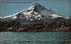 Mount Hood Showing Lost Lake Oregon Postcard Postcard