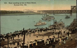 Boat Landing at foot of Main Street Postcard