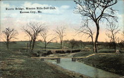 Rustic Bridge, Mission Hills Golf Club Kansas City, MO Postcard Postcard