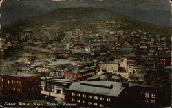 School Hill at Night Bisbee, AZ Postcard Postcard