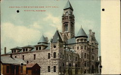 Central Fire Station and City Hall Wichita, KS Postcard Postcard