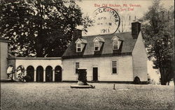 The Old Kitchen, Showing Sun Dial Mount Vernon, VA Postcard Postcard