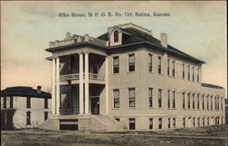 Elks Home, BPOE No. 718 Postcard