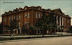 New High School Salina, KS Postcard Postcard