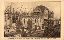 Cathedral of St. John the Divine. Building the Nave, 1926 New York, NY Postcard Postcard