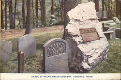 Grave of Ralph Waldo Emerson Postcard