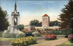 Museum & Francis Scott Key Monument - Golden Gate Park San Francisco, CA Postcard Postcard