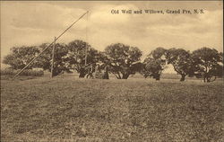 Old Well and Willows Grand Pre, NS Canada Nova Scotia Postcard Postcard