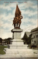 Soldiers' Monument Appleton, WI Postcard Postcard