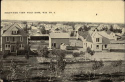 Bird's Eye View Wild Rose, WI Postcard Postcard