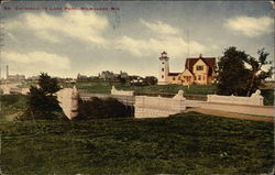 Entrance to Lake Park Postcard