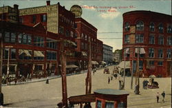 Central Sq. looking up Union St Lynn, MA Postcard Postcard