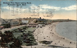 Birdseye View Beach looking North Nantasket Beach, MA Postcard Postcard