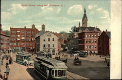 Market Square, looking east Providence, RI Postcard Postcard