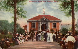 Aquarium, Belle Isle Detroit, MI Postcard Postcard