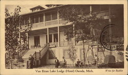 Van Ettan Lake Lodge Hotel Oscoda, MI Postcard Postcard