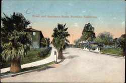 Street and Residence Scene Postcard