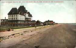 Old Orchard Beach, Fisk House in the Foreground Maine Postcard Postcard