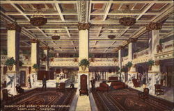 Hotel Multnomah - Lobby Portland, OR Postcard Postcard