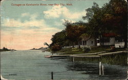 Cottages on Kawkawlin River Postcard