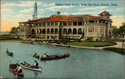 Casino from Canal, Belle Isle Park Postcard